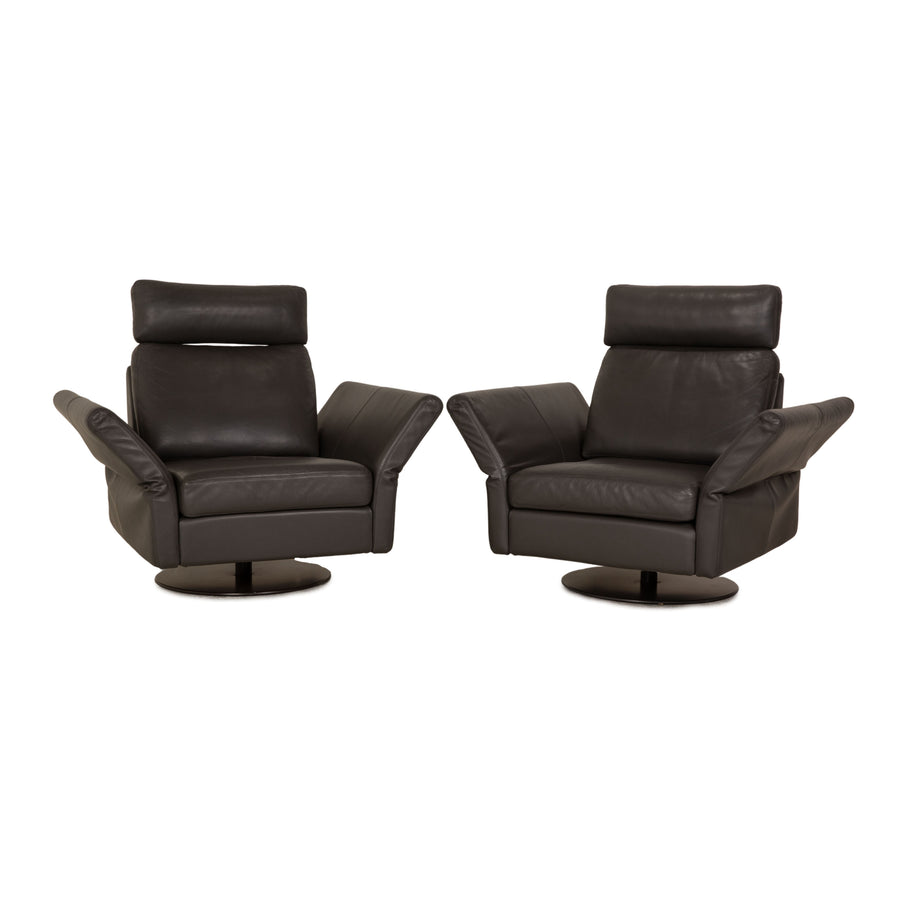 Cor Conseta Leder Sessel Grau Funktion