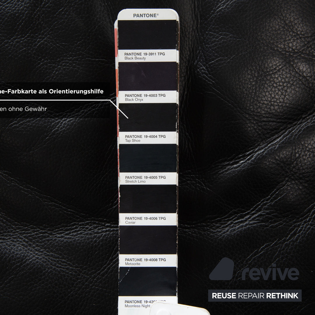 Cor Conseta Leder Sessel Schwarz