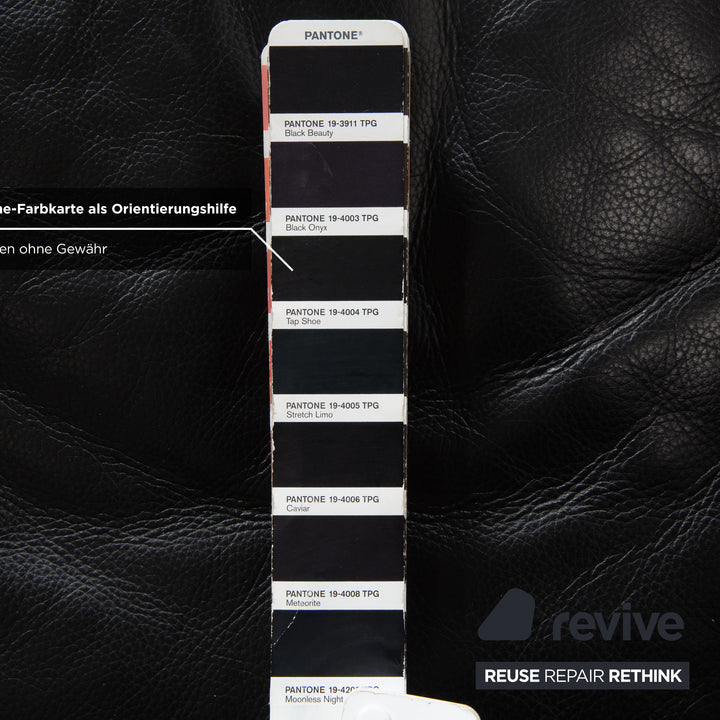 Cor Conseta Leder Sessel Schwarz