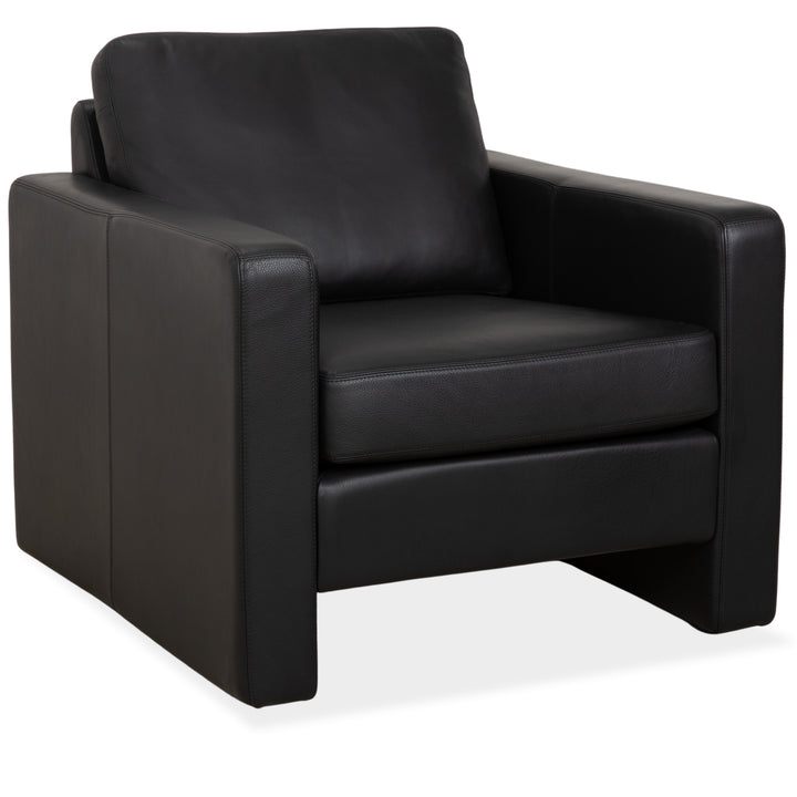 Fauteuil en cuir noir Cor Conseta