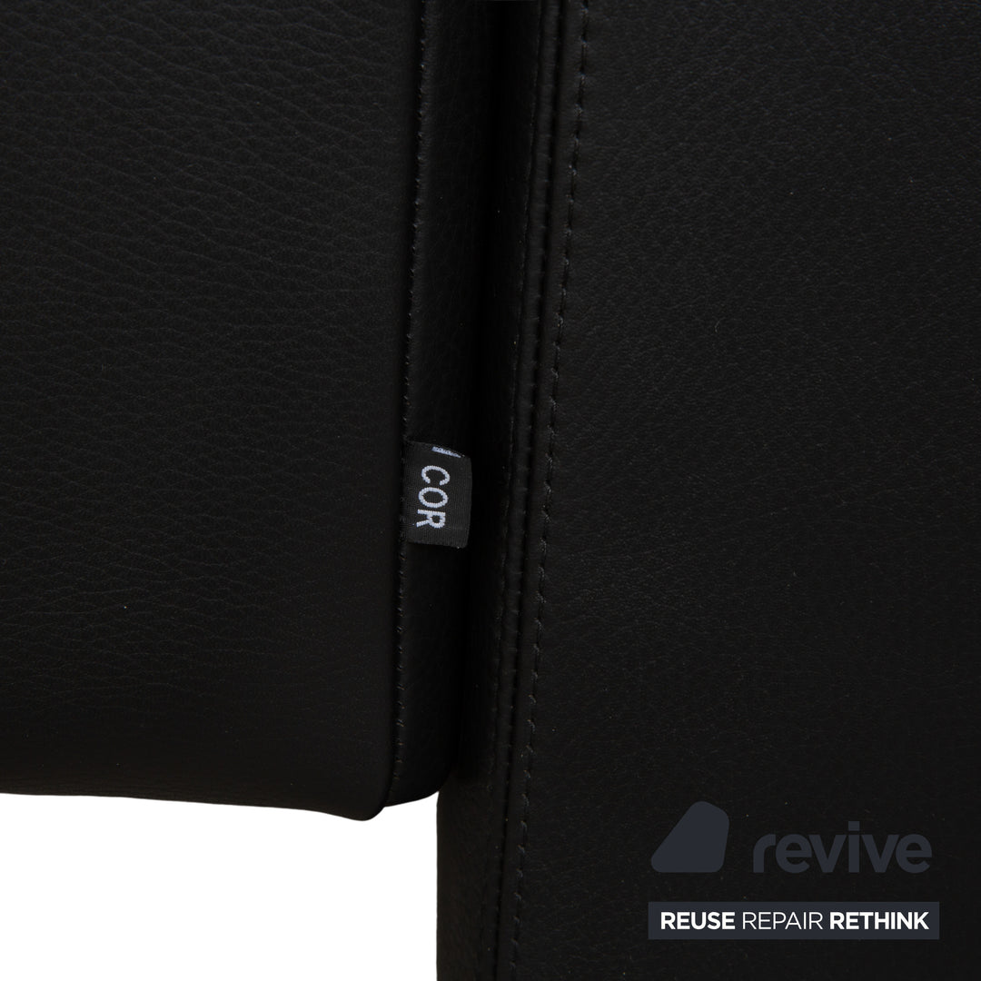 Cor Conseta Leder Sessel Schwarz
