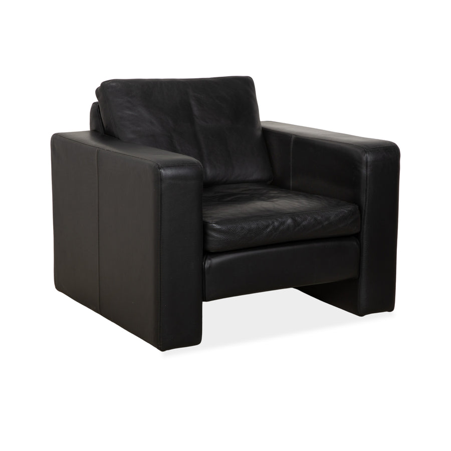 Cor Conseta Leder Sessel Schwarz