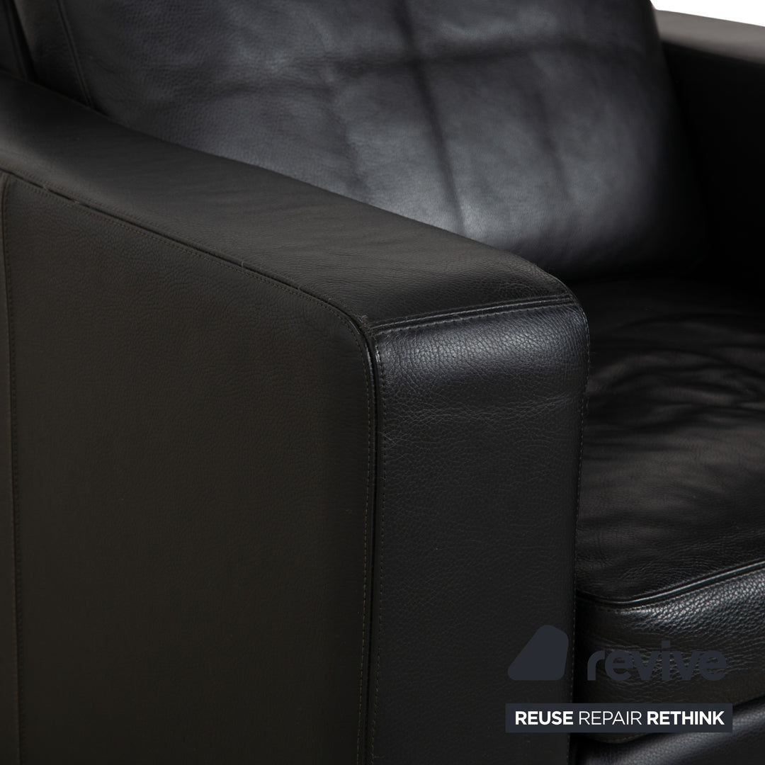 Cor Conseta Leder Sessel Schwarz
