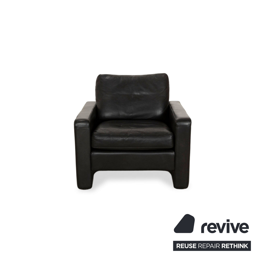 Cor Conseta Leder Sessel Schwarz manuelle Funktion