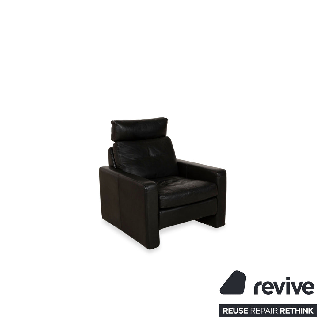 Cor Conseta Leder Sessel Schwarz manuelle Funktion