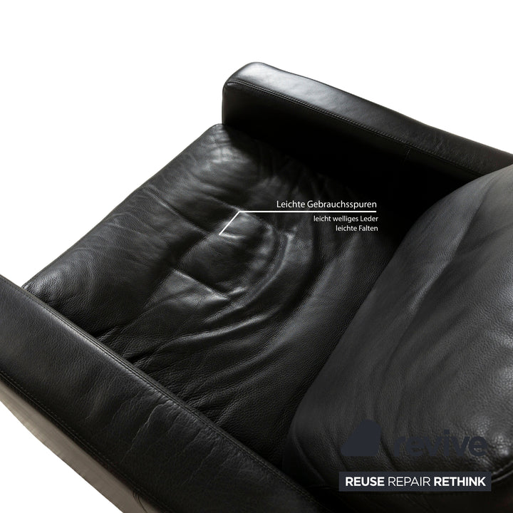 Cor Conseta Leder Sessel Schwarz manuelle Funktion