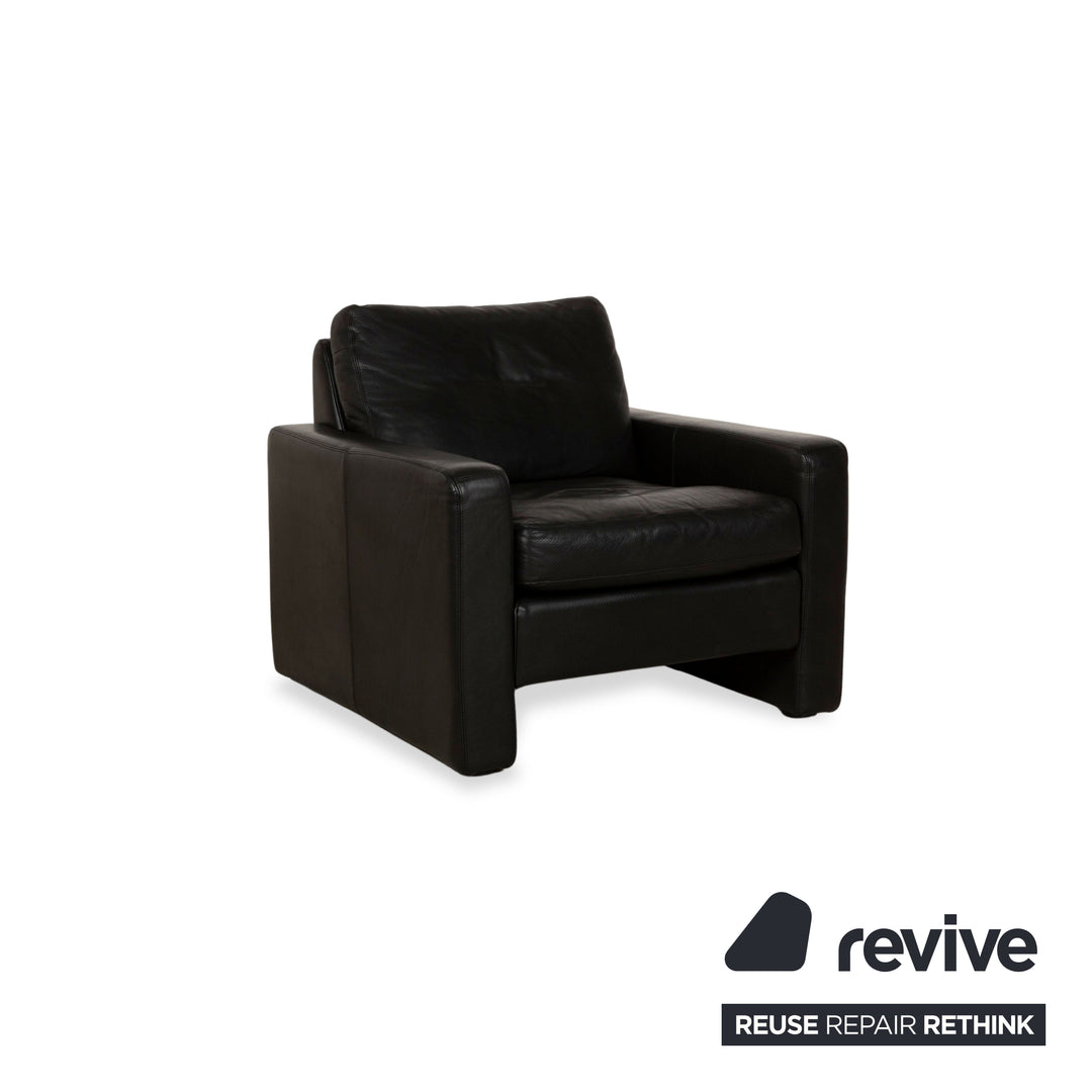 Cor Conseta Leder Sessel Schwarz manuelle Funktion