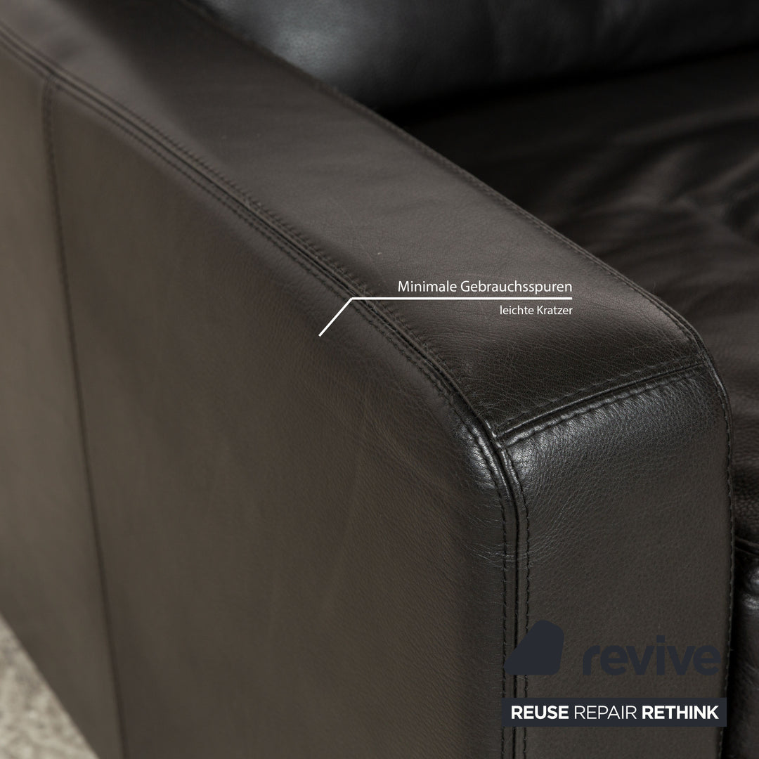 Cor Conseta Leder Sessel Schwarz manuelle Funktion