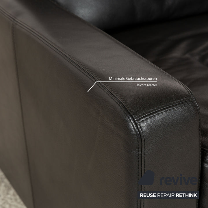 Cor Conseta Leder Sessel Schwarz manuelle Funktion