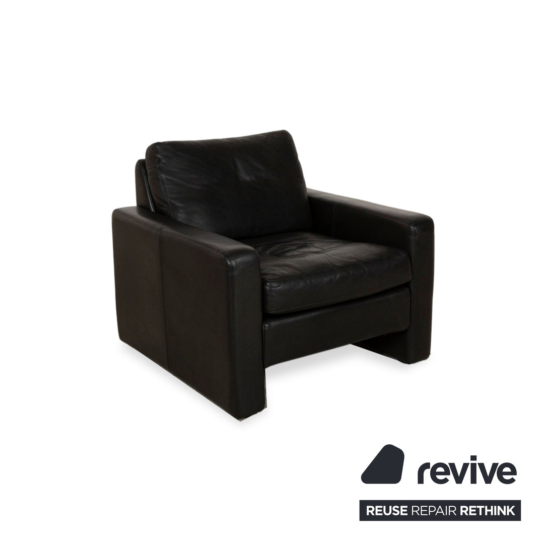 Cor Conseta Leder Sessel Schwarz manuelle Funktion