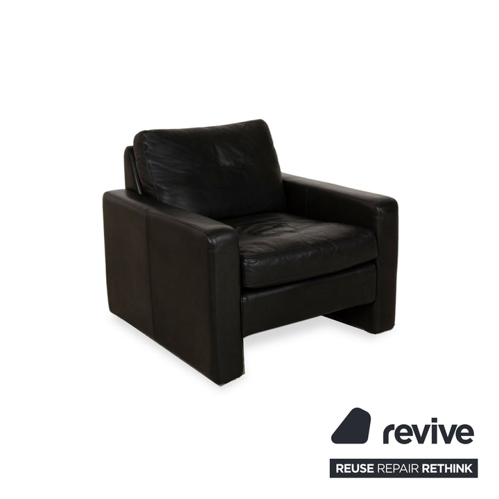 Cor Conseta Leder Sessel Schwarz manuelle Funktion