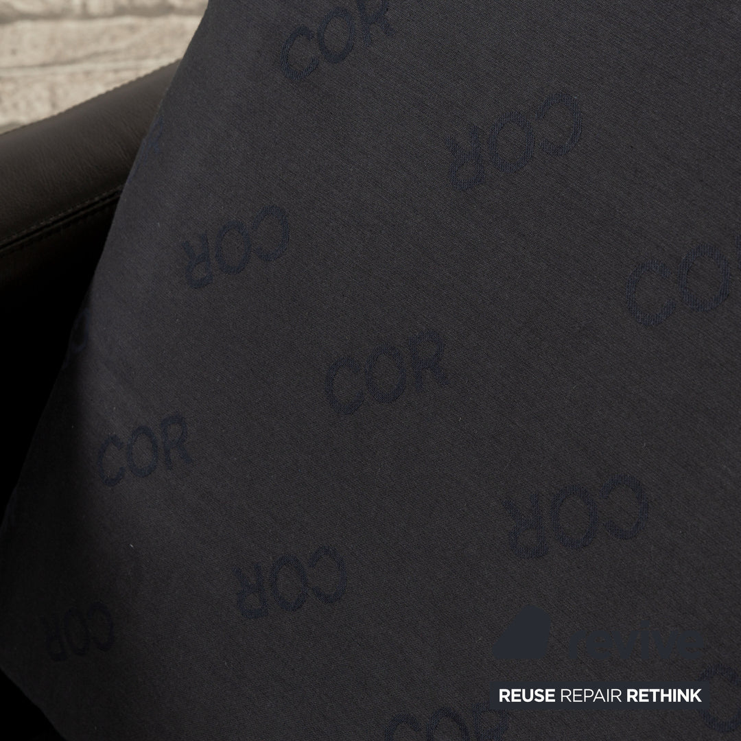 Cor Conseta Leder Sessel Schwarz manuelle Funktion