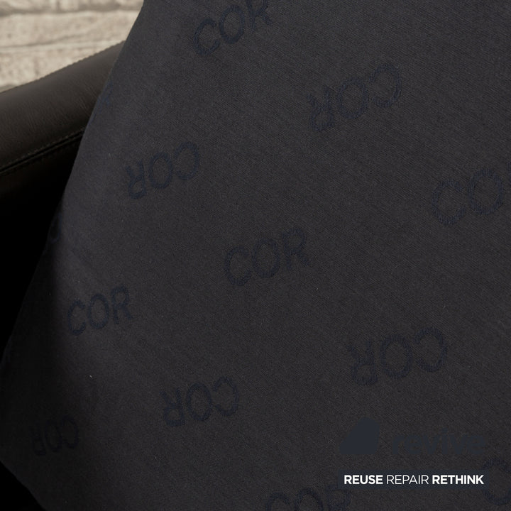 Cor Conseta Leder Sessel Schwarz manuelle Funktion