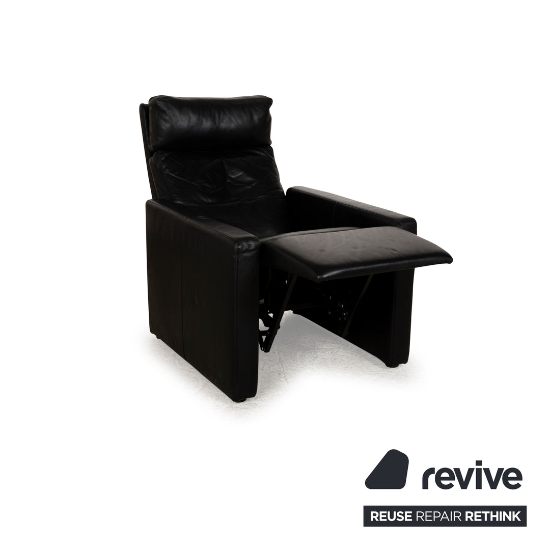 Cor Conseta Leder Sessel Schwarz manuelle Funktion Sofa Couch
