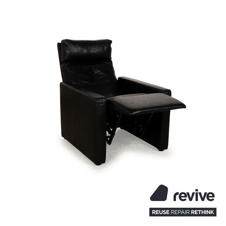 Cor Conseta Leder Sessel Schwarz manuelle Funktion Sofa Couch