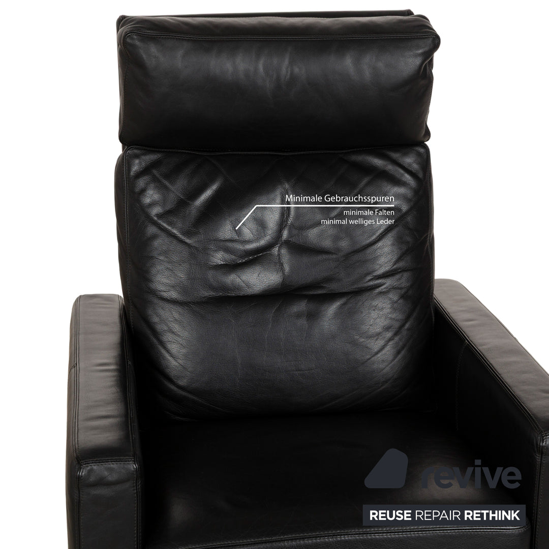 Cor Conseta Leder Sessel Schwarz manuelle Funktion Sofa Couch