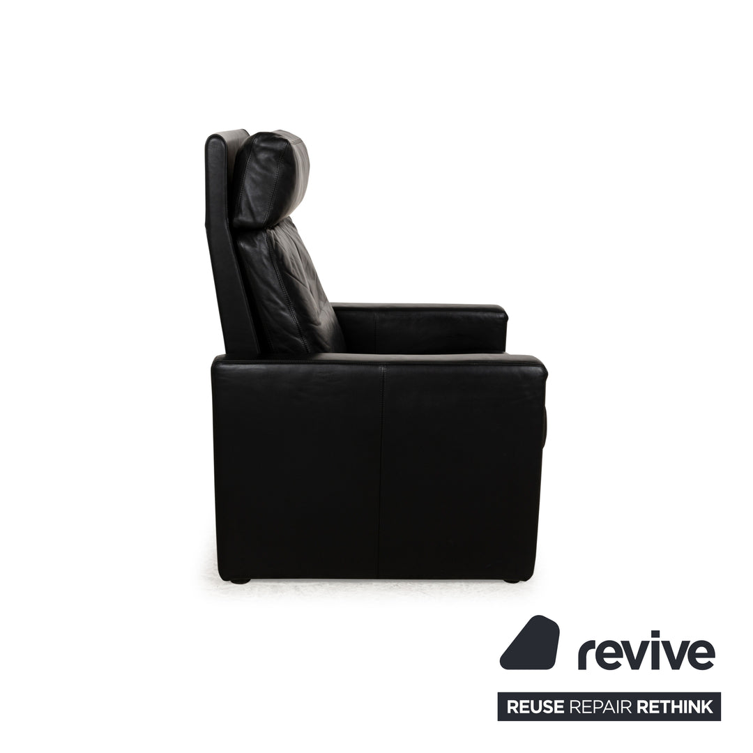 Cor Conseta Leder Sessel Schwarz manuelle Funktion Sofa Couch