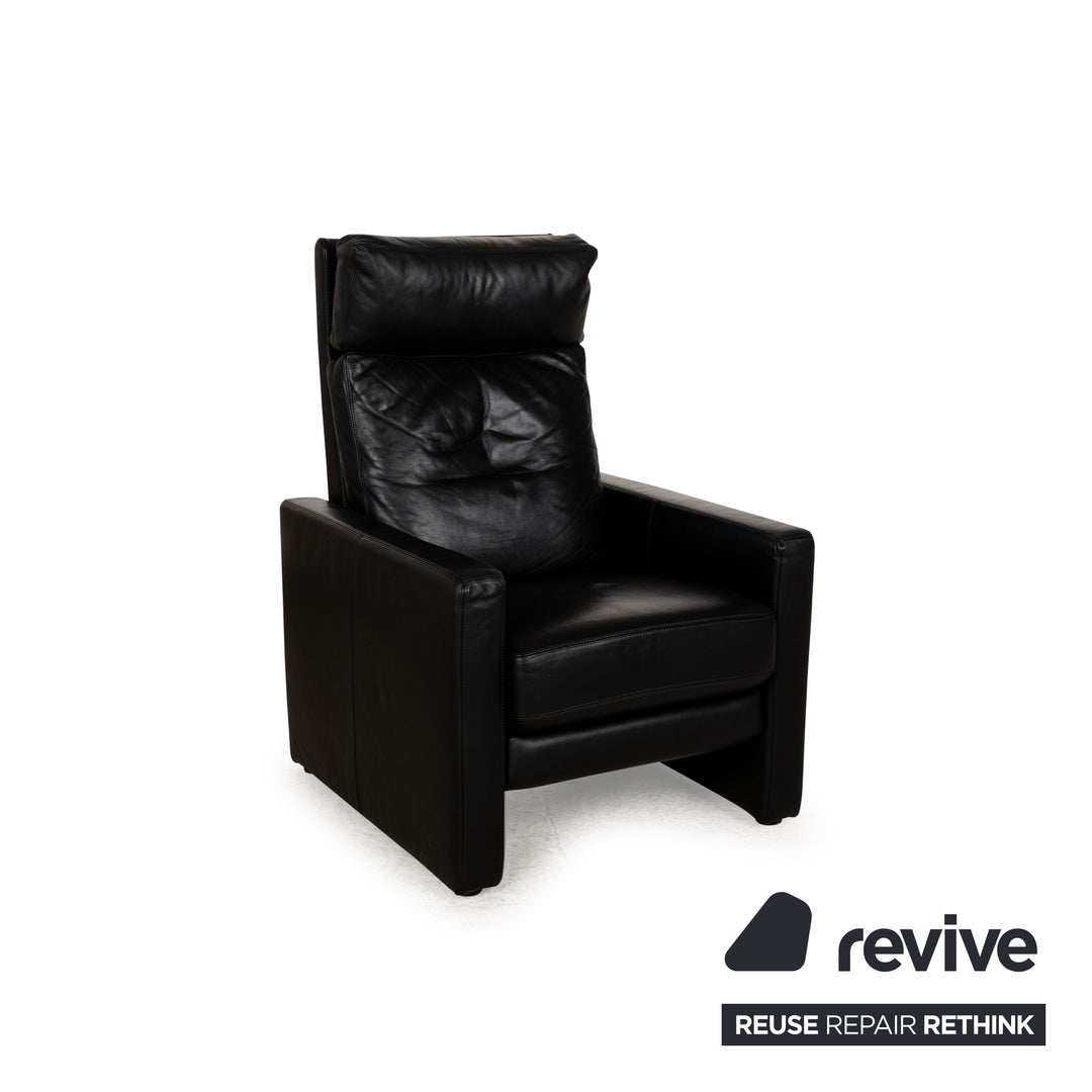 Cor Conseta Leder Sessel Schwarz manuelle Funktion Sofa Couch