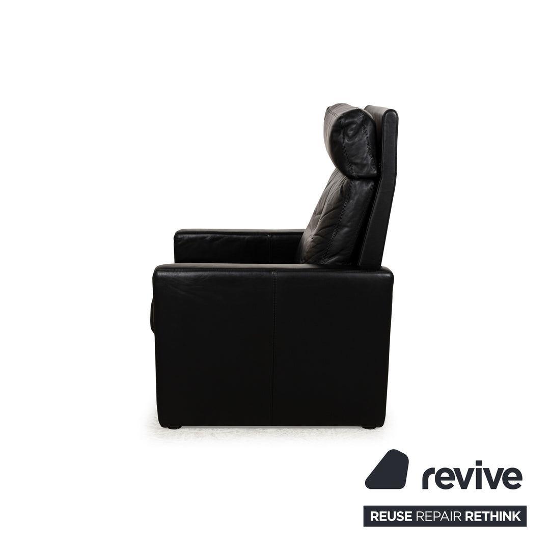 Cor Conseta Leder Sessel Schwarz manuelle Funktion Sofa Couch
