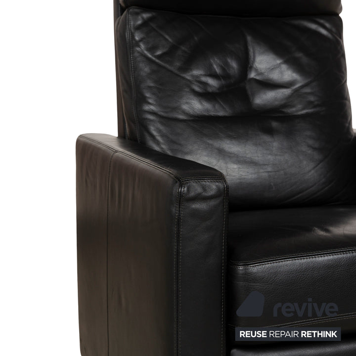 Cor Conseta Leder Sessel Schwarz manuelle Funktion Sofa Couch