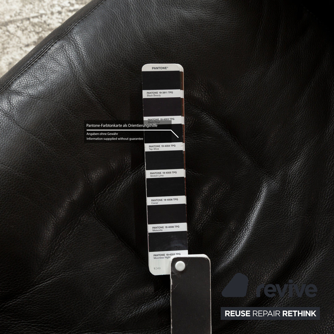 Cor Conseta Leder Sessel Schwarz manuelle Funktion