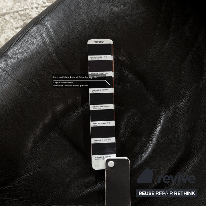 Cor Conseta Leder Sessel Schwarz manuelle Funktion