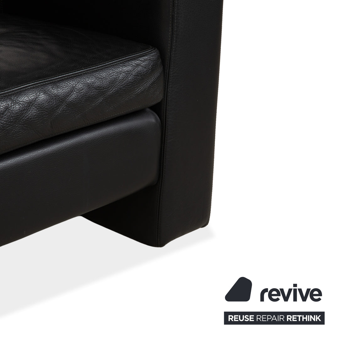 Cor Conseta Leder Sessel Schwarz