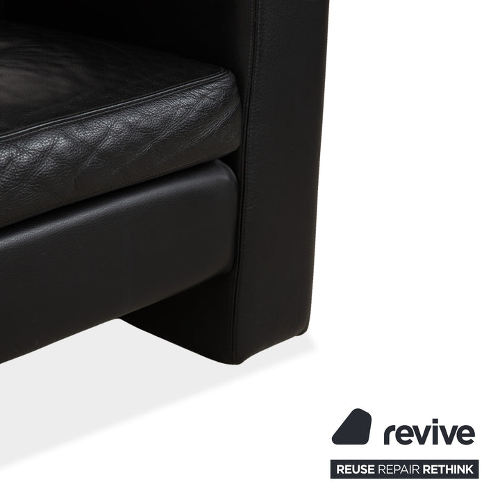 Cor Conseta Leder Sessel Schwarz