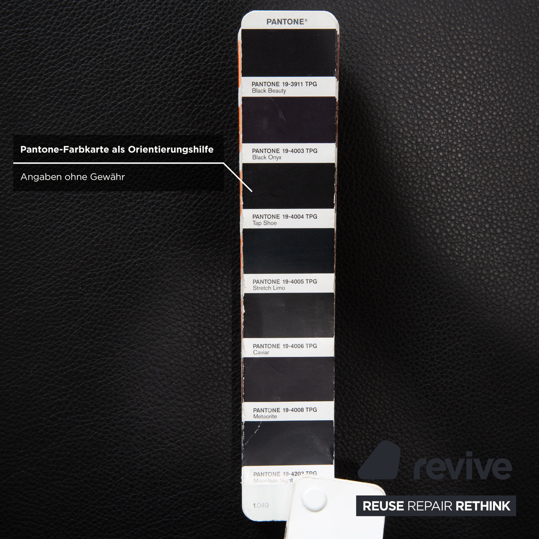 Fauteuil en cuir noir Cor Conseta