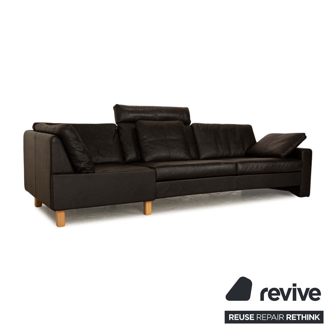 Cor Conseta Leather Four Seater Dark Brown Sofa Couch