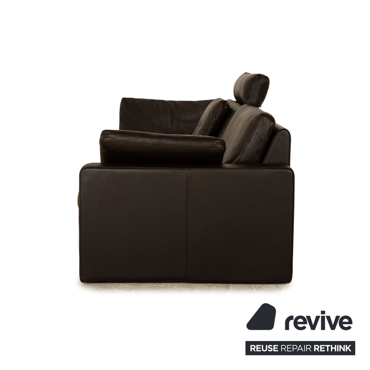 Cor Conseta Leder Viersitzer Dunkelbraun Sofa Couch