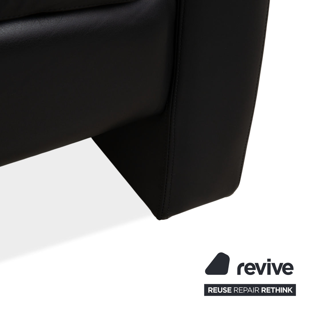 Cor Conseta Leder Viersitzer Schwarz Sofa Couch
