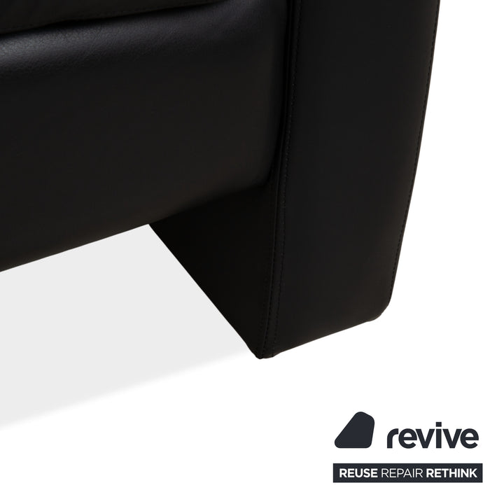 Cor Conseta Leder Viersitzer Schwarz Sofa Couch