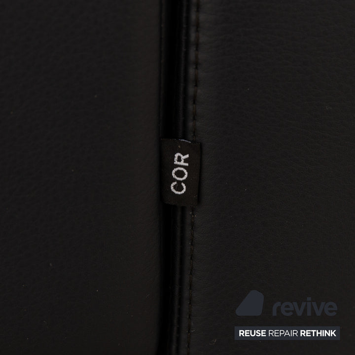 Cor Conseta Leder Zweisitzer Blau Sofa Couch