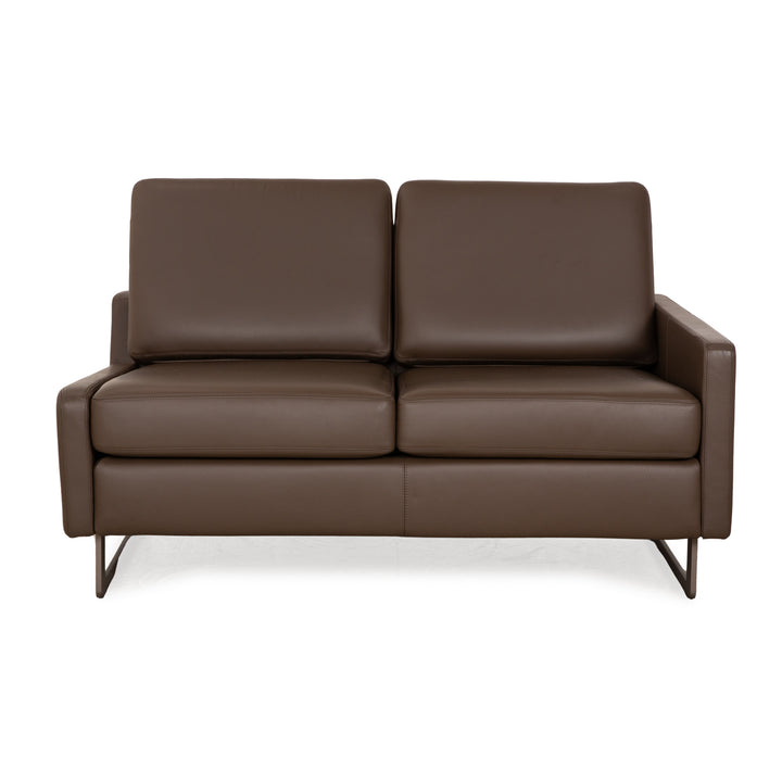 Cor Conseta Leder Zweisitzer Braun Nougat Sofa Couch