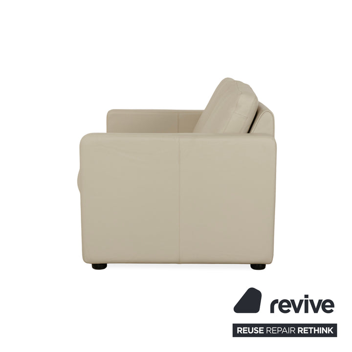 Cor Conseta Leder Zweisitzer Creme Greige Sofa Couch