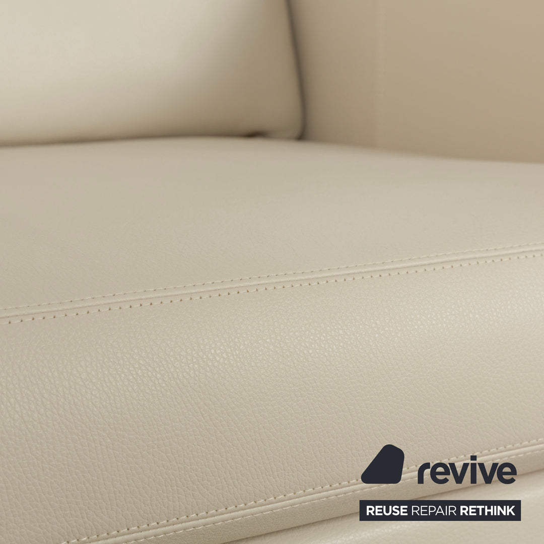 Cor Conseta Leder Zweisitzer Creme Greige Sofa Couch
