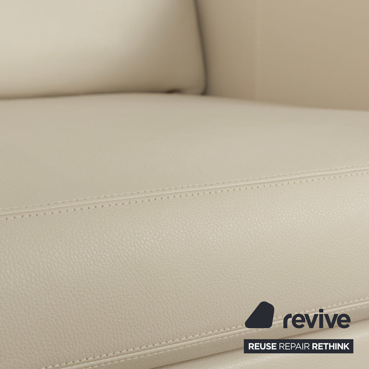 Cor Conseta Leder Zweisitzer Creme Greige Sofa Couch