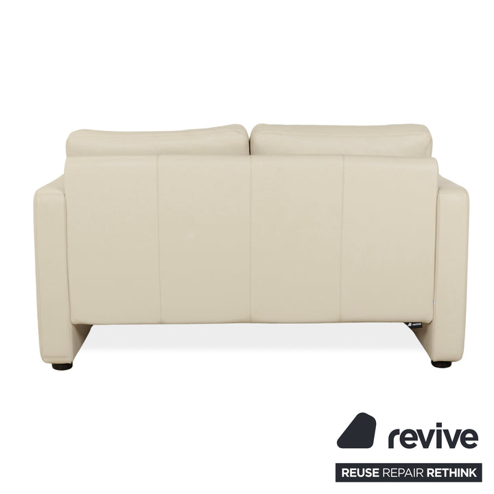 Cor Conseta Leder Zweisitzer Creme Greige Sofa Couch