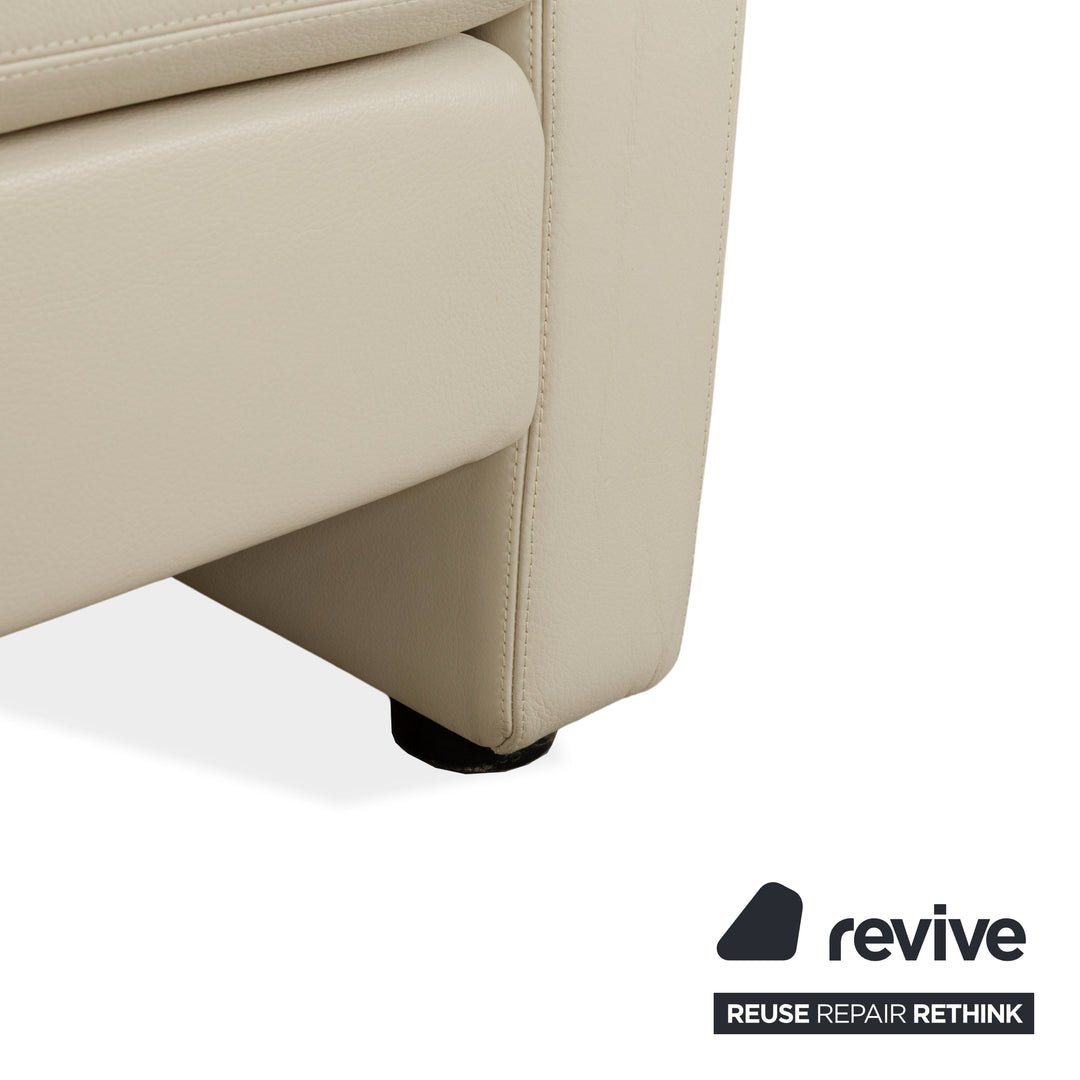 Cor Conseta Leder Zweisitzer Creme Greige Sofa Couch