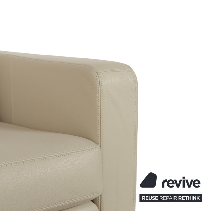 Cor Conseta Leder Zweisitzer Creme Greige Sofa Couch