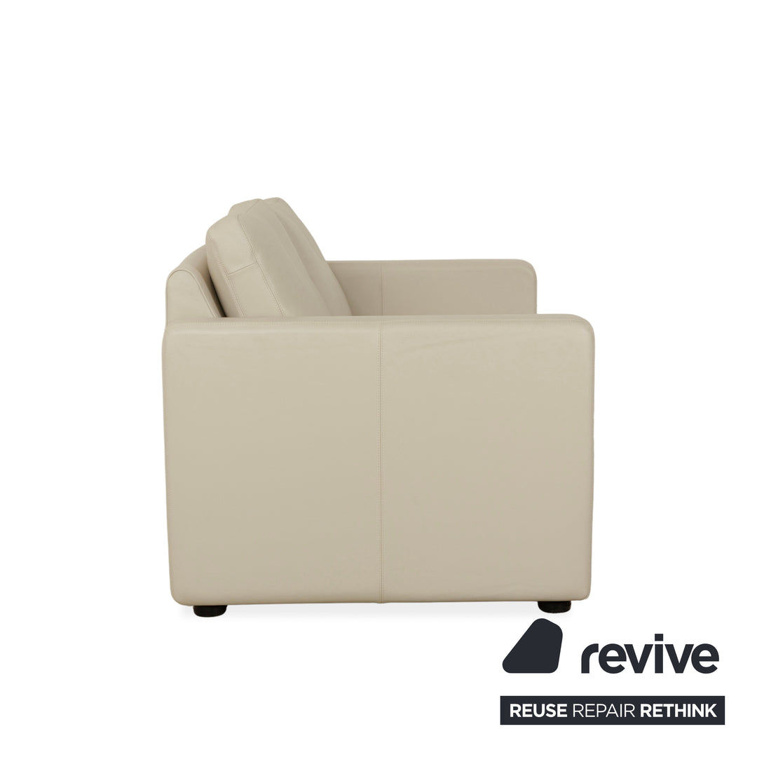 Cor Conseta Leder Zweisitzer Creme Greige Sofa Couch