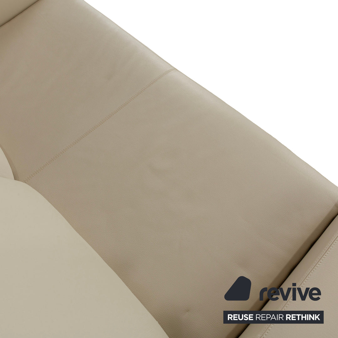 Cor Conseta Leder Zweisitzer Creme Greige Sofa Couch