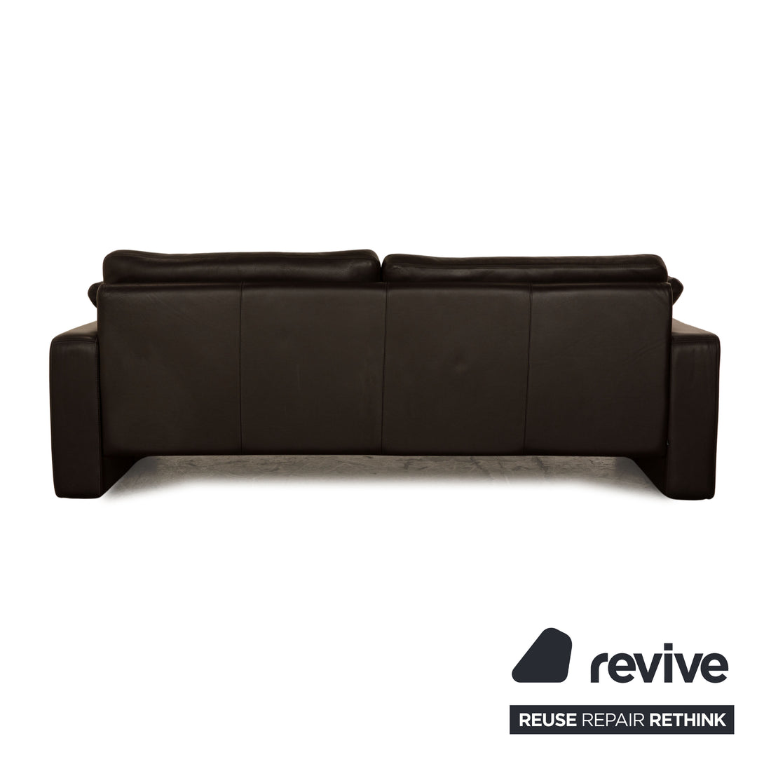 Cor Conseta Leder Zweisitzer Dunkelbraun Sofa Couch