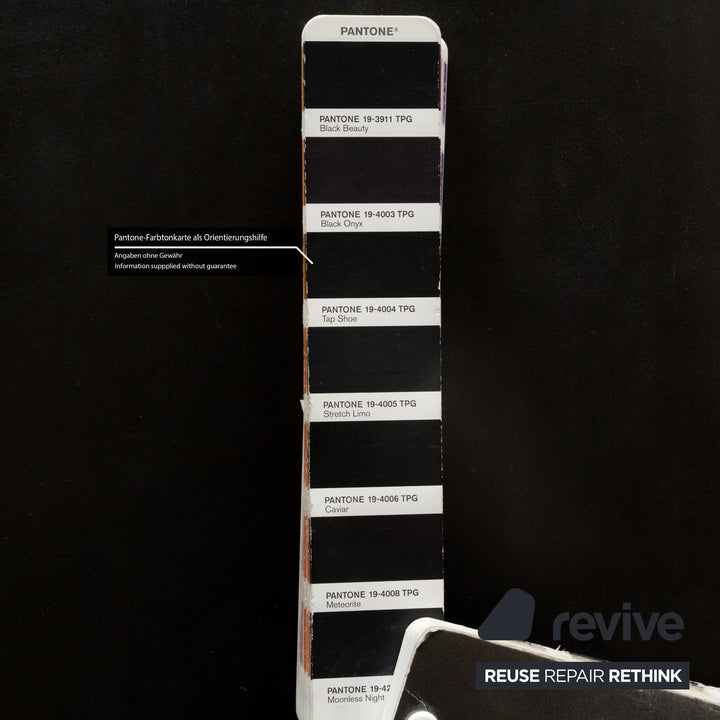 Canapé trois places en cuir noir Cor Conseta