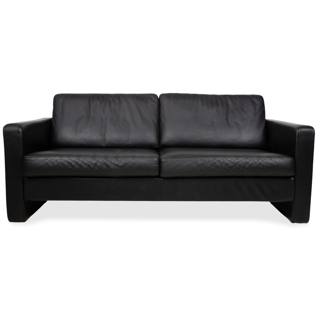COR Conseta Leder Zweisitzer Schwarz Sofa Couch