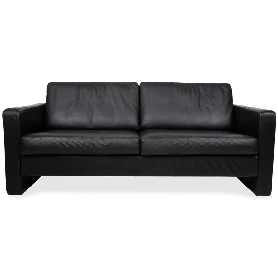 COR Conseta Leder Zweisitzer Schwarz Sofa Couch