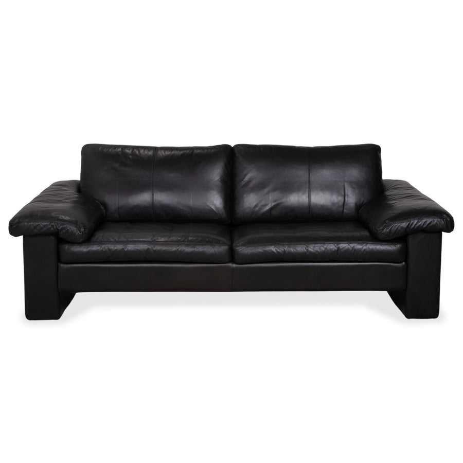 COR Conseta Leder Zweisitzer Schwarz Sofa Couch