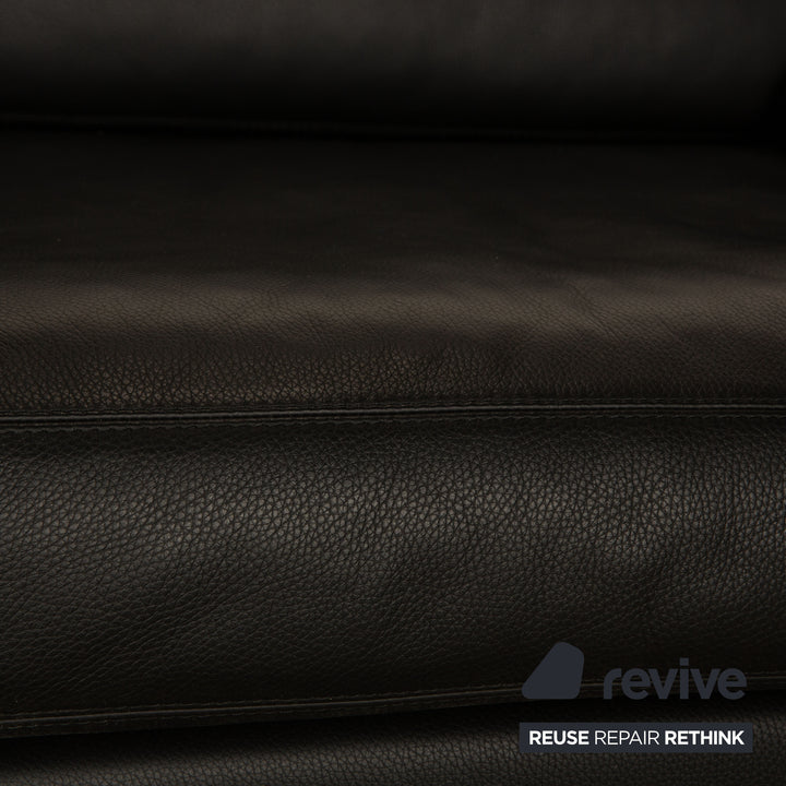 Cor Conseta Leder Zweisitzer Schwarz Sofa Couch