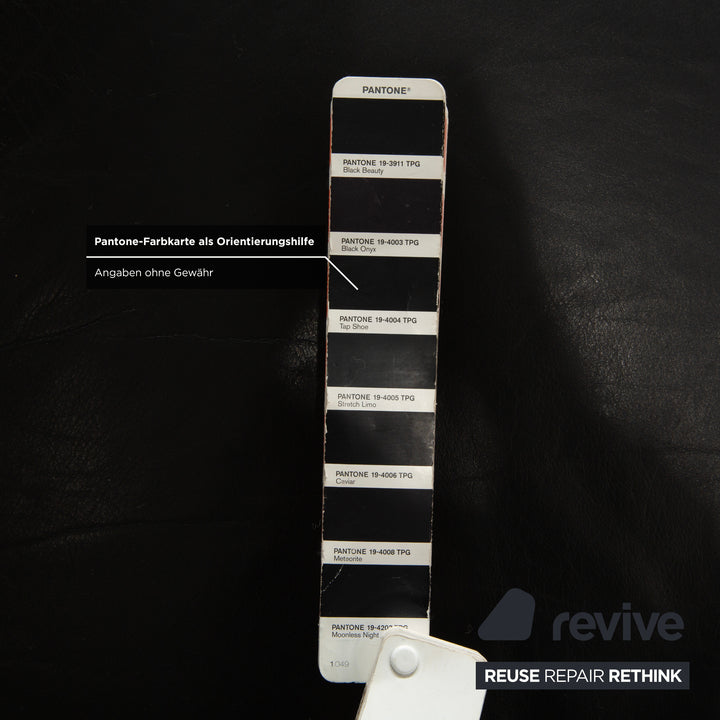 Canapé deux places en cuir noir Cor Conseta